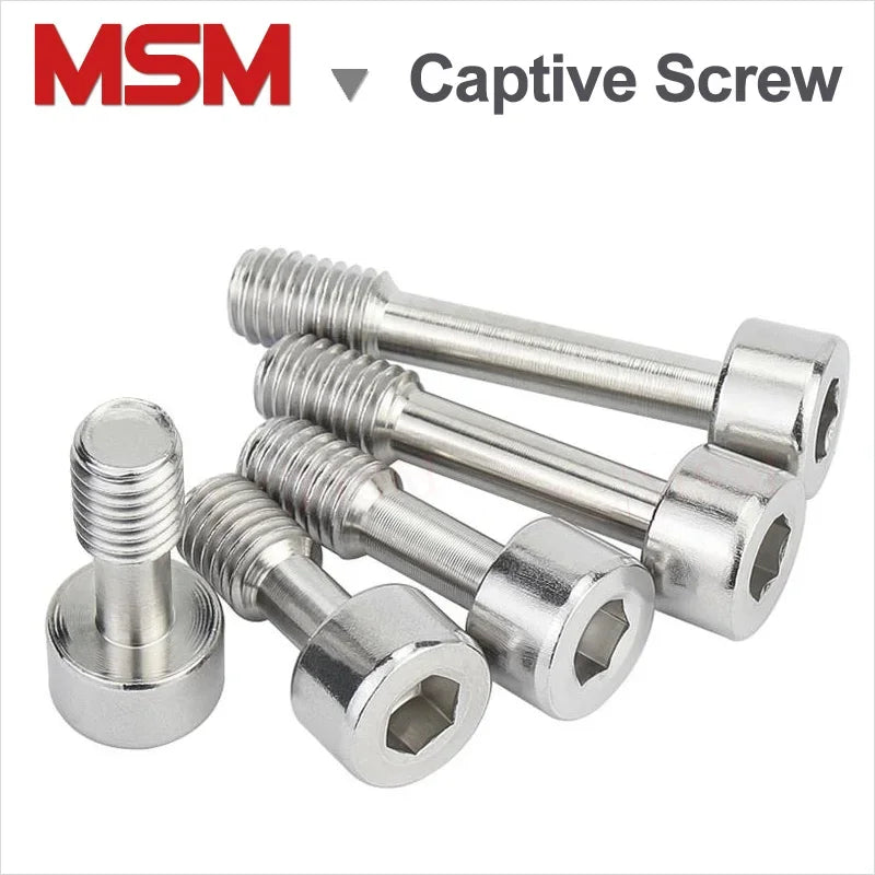 10/4 Pcs Stainless Steel Hexagon Socket Head Reduced Shanke Screws/Bolts Hand Twist Captive Screw Anti-drop M3 M4 M5 M6 M8