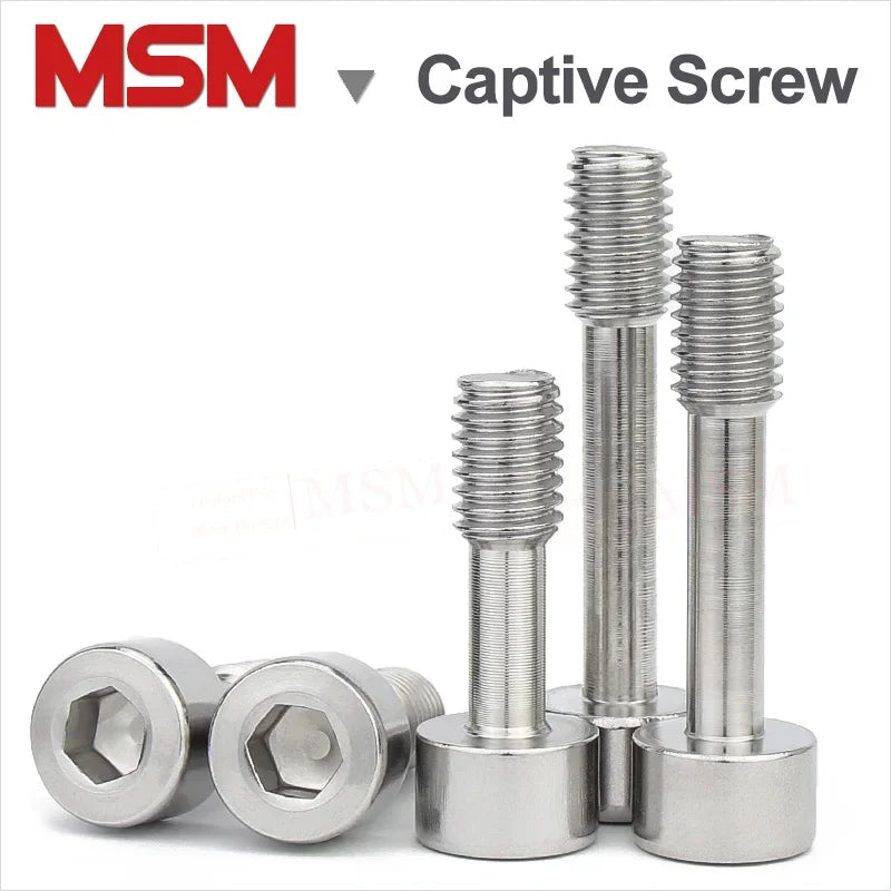 10/4 Pcs Stainless Steel Hexagon Socket Head Reduced Shanke Screws/Bolts Hand Twist Captive Screw Anti-drop M3 M4 M5 M6 M8