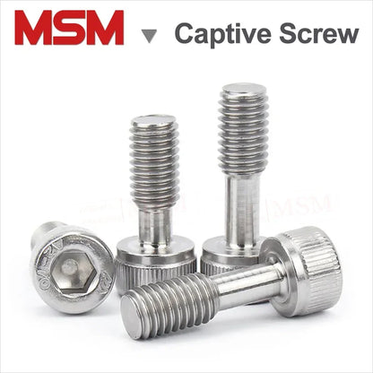 10/6 Pcs Stainless Steel Hexagon Socket Short Head Reduced Shanke Screws/Bolts Half-thread Captive Screw Anti-drop M3 M4 M5 M6/8