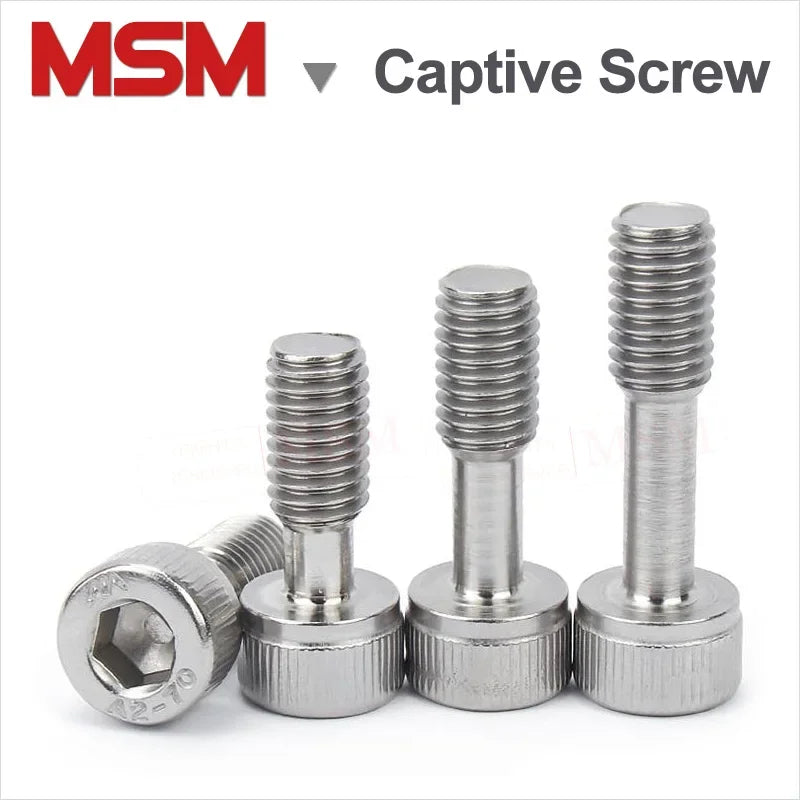 10/6 Pcs Stainless Steel Hexagon Socket Short Head Reduced Shanke Screws/Bolts Half-thread Captive Screw Anti-drop M3 M4 M5 M6/8