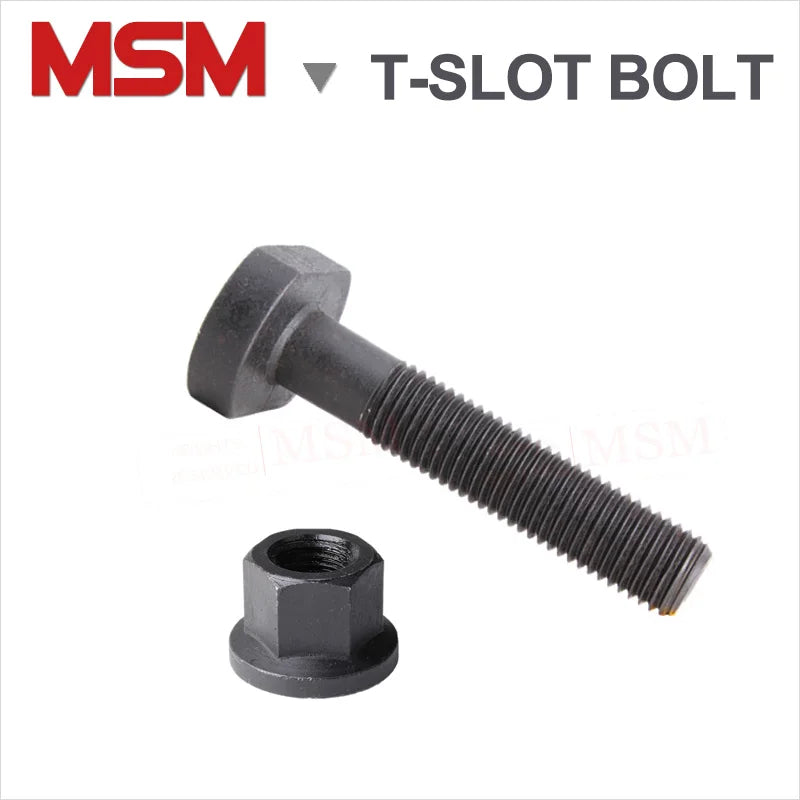 10.9 Level Carbon Steel T Slot Bolt With Nut T Shape Screw Clamping Cap Bolt M12/16/20/M16 M20 M24 M30 Milling Machine Threaded