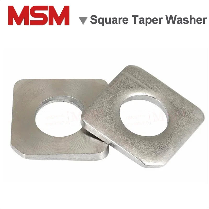 10 PCS Stainless Steel Square Taper Washers For Slot Section GB853 Square Oblique Gasket M6/8/10/12/16/18/20