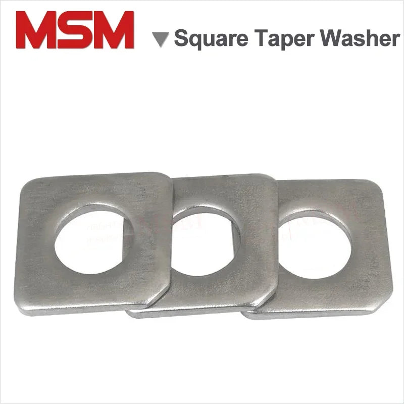 10 PCS Stainless Steel Square Taper Washers For Slot Section GB853 Square Oblique Gasket M6/8/10/12/16/18/20
