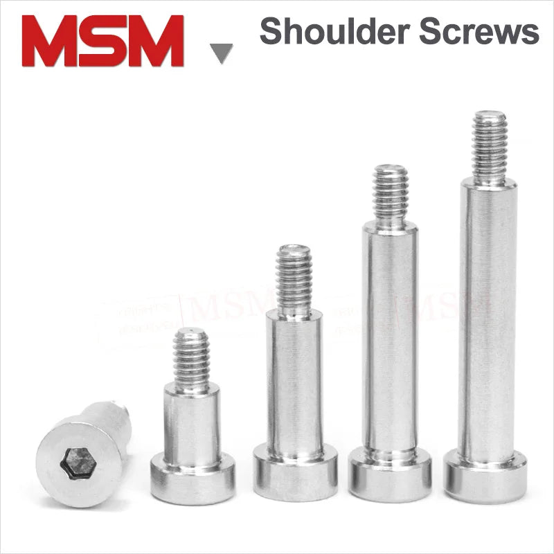 10 Pcs Stainless Steel Hexagon Socket Cup Head Shoulder Screws High Tensile Roller Bearing Screw Bolt Convex Bolt M2 M3