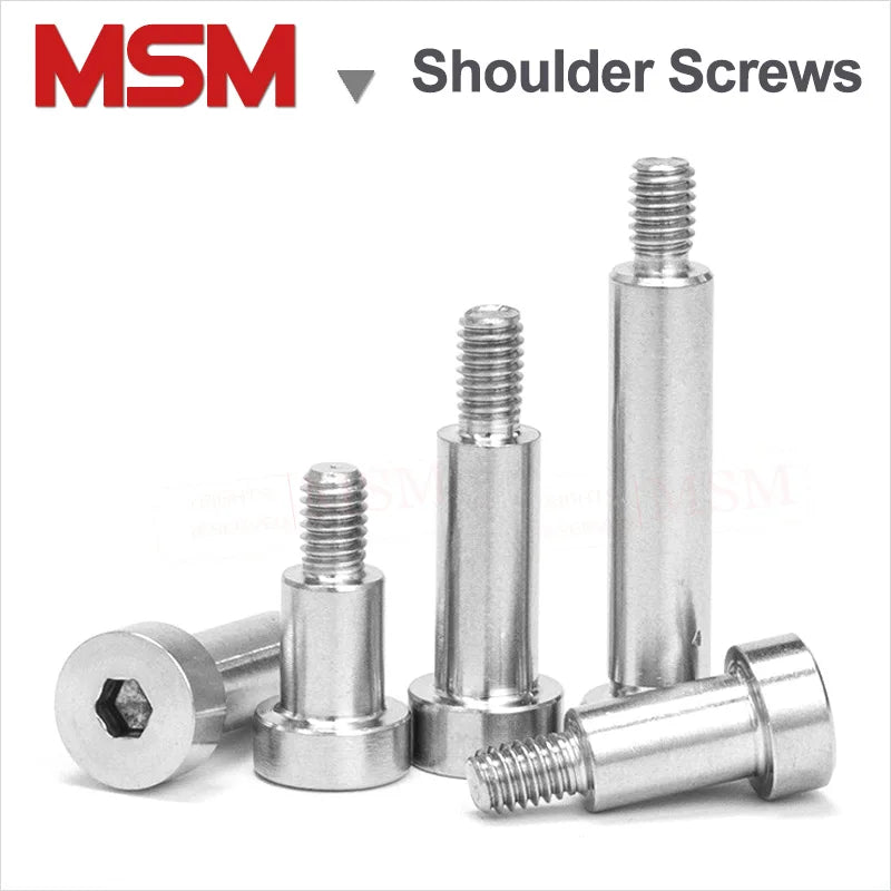 10 Pcs Stainless Steel Hexagon Socket Cup Head Shoulder Screws High Tensile Roller Bearing Screw Bolt Convex Bolt M2 M3