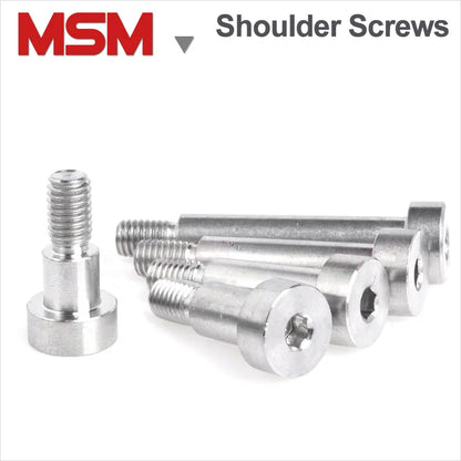 10 Pcs Stainless Steel Hexagon Socket Cup Head Shoulder Screws High Tensile Roller Bearing Screw Bolt Convex Bolt M2 M3