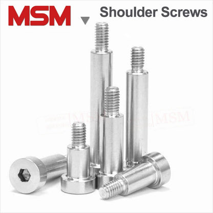 10 Pcs Stainless Steel Hexagon Socket Cup Head Shoulder Screws High Tensile Roller Bearing Screw Bolt Convex Bolt M2 M3