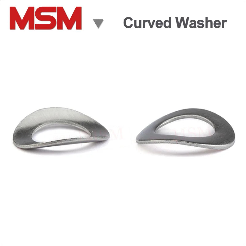 100Pcs Stainless Steel GB860 Curved Spring Washers M2 M2.5 M3 M4 M5 M6 M8 M10 Wave Shape Elastic Spring Washers Step Motor Use