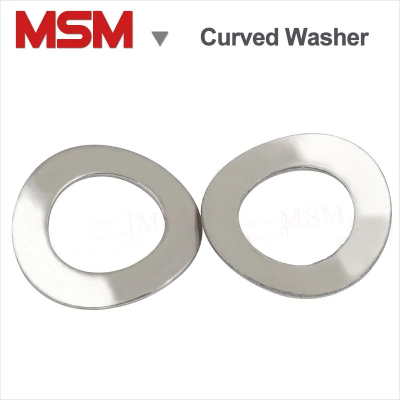 100Pcs Stainless Steel GB860 Curved Spring Washers M2 M2.5 M3 M4 M5 M6 M8 M10 Wave Shape Elastic Spring Washers Step Motor Use