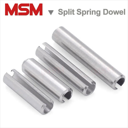 100Pcs Stainless Steel Straight Slot Spring Pin M1.5/2/2.5/3/3.5 Split Spring Dowel Elastic Cylindrical Cotter Pin Tension Dowel