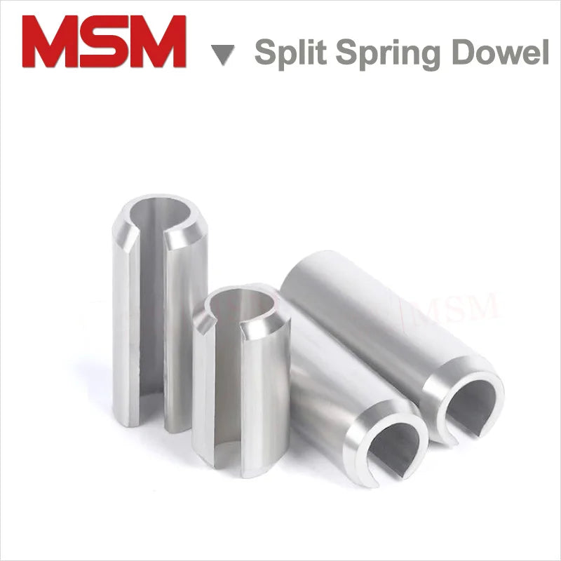 100Pcs Stainless Steel Straight Slot Spring Pin M1.5/2/2.5/3/3.5 Split Spring Dowel Elastic Cylindrical Cotter Pin Tension Dowel