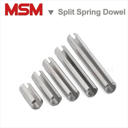 10Pc Stainless Steel Straight Slotted Elastic Cylindrical Cotter Pin Tension Dowel M8/10/12 Split Spring Dowel  Spring Pin GB879
