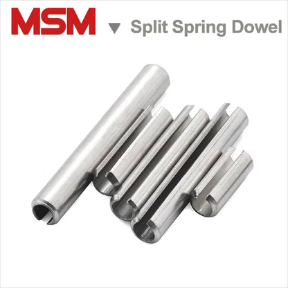 10Pc Stainless Steel Straight Slotted Elastic Cylindrical Cotter Pin Tension Dowel M8/10/12 Split Spring Dowel  Spring Pin GB879