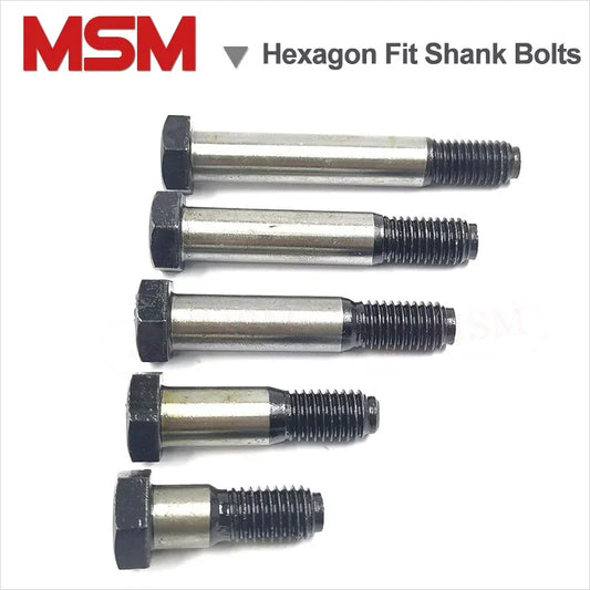 10Pcs Grade 8.8 Hexagon Fit Shank Bolts For Reaming Holes Hexagon Plug Bolts Shoulder Screw M8 M10 M12