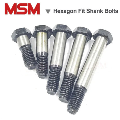 10Pcs Grade 8.8 Hexagon Fit Shank Bolts For Reaming Holes Hexagon Plug Bolts Shoulder Screw M8 M10 M12