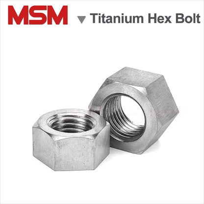 10Pcs TA2 Titanium Hexagon Head Screws DIN933 /Bolt/Titanium Hex Nut/Plain Washer Light Weight Corrosion Resistant M3 M4 M5