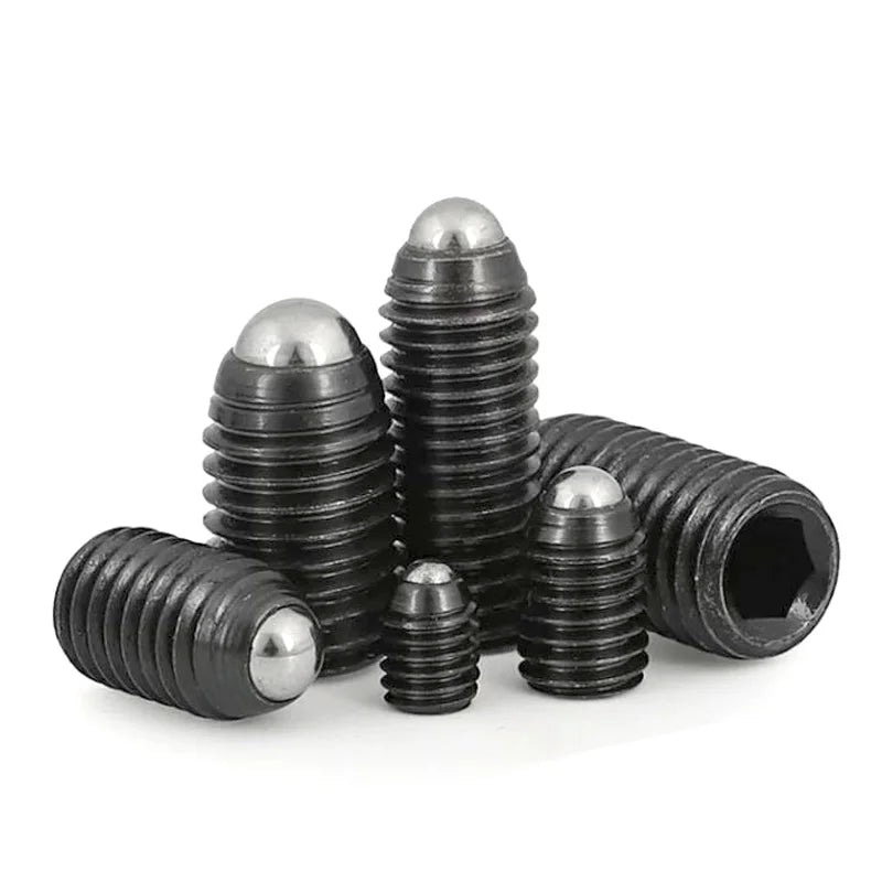 10pcs Allen Spring Ball Point Positioning Set Screws M8 M10 M12 Grade 12.9 Black Hex Socket Spring Ball Plunger Screw