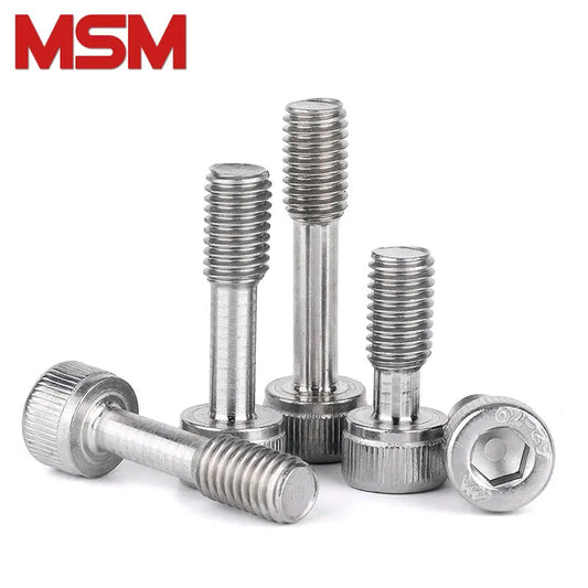 10pcs Knurled Hexagon Socket Captive Screws 304 Stainles Steel M2 M2.5 M3 M4 M5 M6 Short Head Half Thread Male Bolt Anti-Release