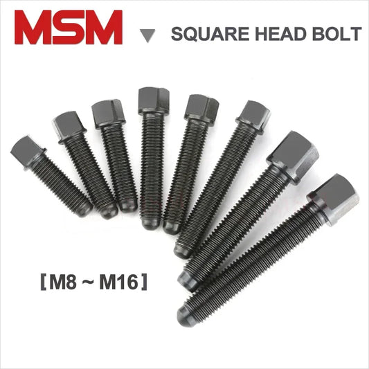 10pcs Lathe Tool Holder Screws M8 M10 M12 M14 M16 Forging Carbon Steel 8.8 Grade Square Head Bolt with Short Dog Point DIN479