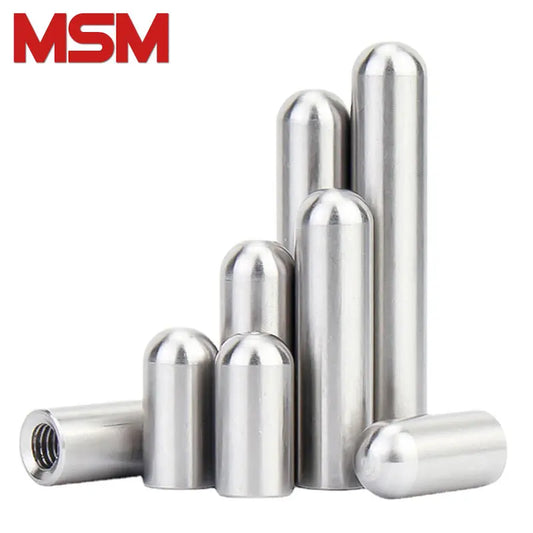 200pcs M6 Round Head Cylindrical Pin with Inner Thread Screw 304 Stainless Steel Female Nut Positioning Parallel Dowel Pins