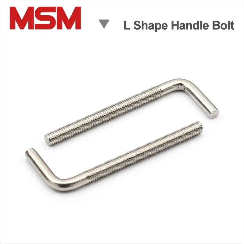 10pcs MSM Stainless Steel L Shape Handle Bolts 7 Type Right Angle Screw M4 M5 M6 M8 M10 M12 Hooker Anchor Fastening Screws