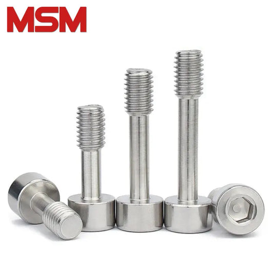 10pcs Smooth Hexagon Socket Captive Screws Short Head 304 Stainles Steel M2 M2.5 M3 M4 M5 M6 Half Thread Male Bolt Anti-Release