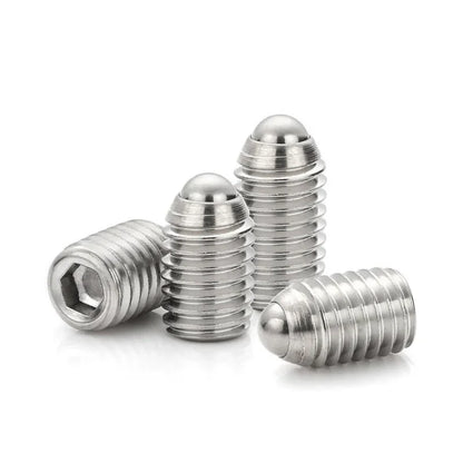 10pcs Stainless Steel Hex Socket Spring Ball Plunger Screw  Positioning Allen Grub Bolt Ball Point Set Screws  M3 M4 M5 M6