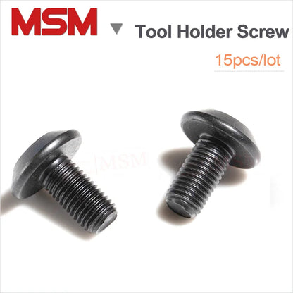 15PCS Class 12.9 Alloy Steel CNC Tool Holder Screw  M5 M6 M8 Hex Socket Pan Head Screw For CNC Milling Lathe Mushroon Shape