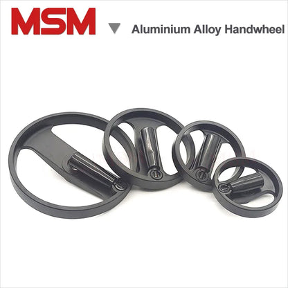 1PC Solid/Hollow Aluminium Alloy Foldable Double Spoke Keyway Hand Wheel Milling Machine Lathe CNC Use Size 100 125 160 200