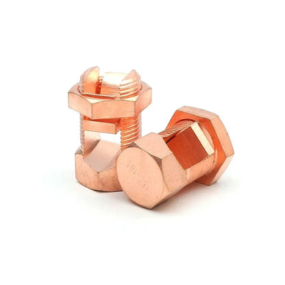 1Pc Brass Bolted Type Wire Connecting Clamp Copper Split Cable Bonding Connector Bolted Clamp Wire Clips for Sections 10-240