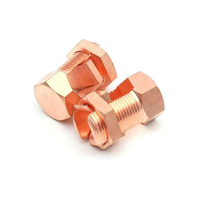 1Pc Brass Bolted Type Wire Connecting Clamp Copper Split Cable Bonding Connector Bolted Clamp Wire Clips for Sections 10-240