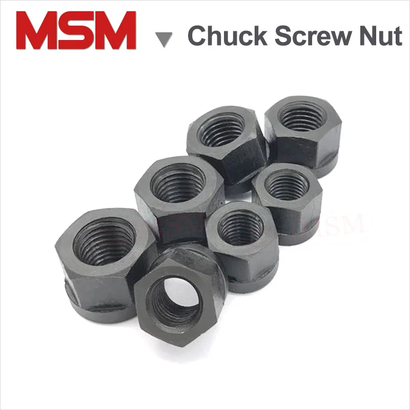 1pcs Carbon Steel Dual End Screw With Nut Double head Screw For CNC Three/Four Claw Chuck Connecting/Fastening M10 M12 M14 M20