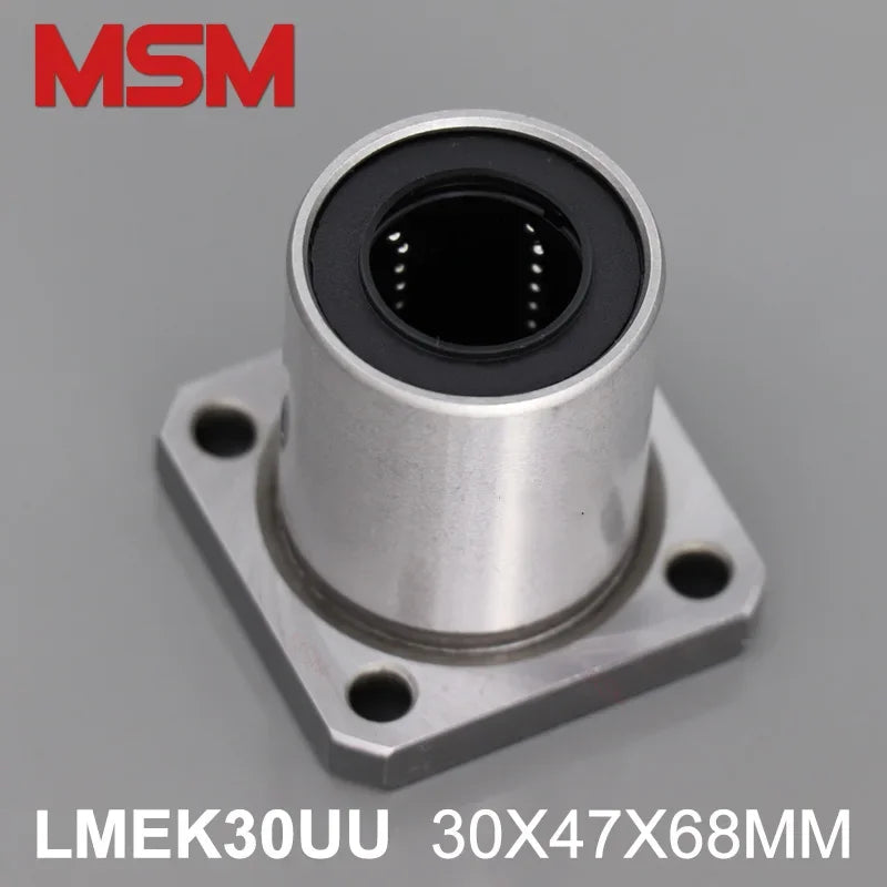 1pcs MSM Europe Version LMEK30UU 30x47x68mm Square Flange Linear Bearing 30mm CNC Flange Linear Ball Bush Slide Motion Bearing