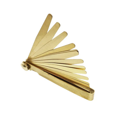 1set Copper Metric  Feeler Gauge 13/20 Brass Blades 0.05-1.00mm Thickness 100mm Length Non-magnetic Gap Valve Measurement Tools