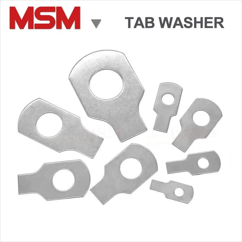 2/10/20/100 PCS Stainless Steel Tab Washers With Long Tab GB854 Single Lug Collar Locking Tab Washer [M3-M36]