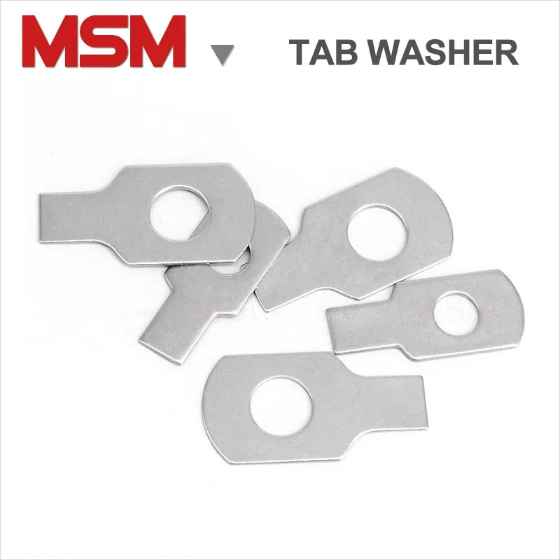 2/10/20/100 PCS Stainless Steel Tab Washers With Long Tab GB854 Single Lug Collar Locking Tab Washer [M3-M36]