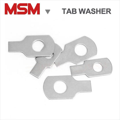 2/10/20/100 PCS Stainless Steel Tab Washers With Long Tab GB854 Single Lug Collar Locking Tab Washer [M3-M36]