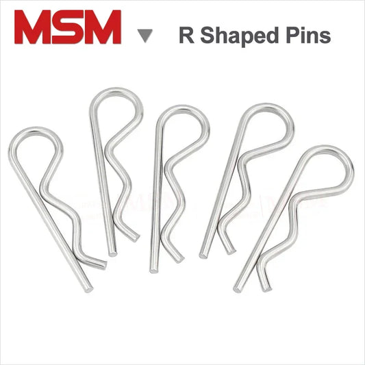 2/10/20/50/100 PCS M1 M1.2 M1.6 M1.8 M2 M2.5 M3 M3.5 M4 M5 M6 M8 Stainless Steel R Shaped Spring Cotter Clip Pin Safety Locking