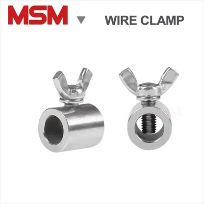 2-5pcs 304 Stainless Steel Handscrew Clamp Wire Rope Fasteners Butterfly Buckle For 2-12mm Wires M2 M3 M4 M5 M6 M8 M10 M12