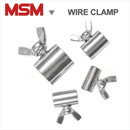 2-5pcs 304 Stainless Steel Handscrew Clamp Wire Rope Fasteners Butterfly Buckle For 2-12mm Wires M2 M3 M4 M5 M6 M8 M10 M12