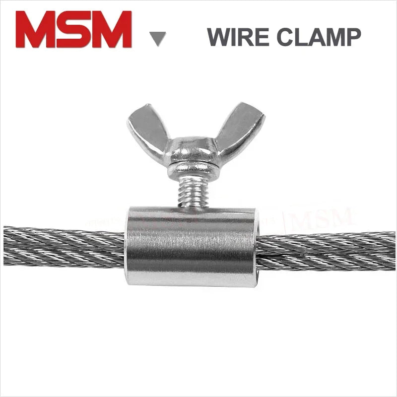 2-5pcs 304 Stainless Steel Handscrew Clamp Wire Rope Fasteners Butterfly Buckle For 2-12mm Wires M2 M3 M4 M5 M6 M8 M10 M12