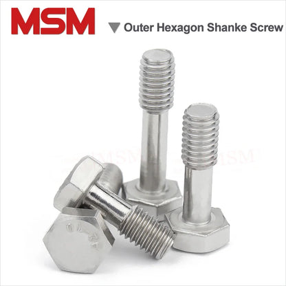 2 PCS Stainless Steel External Hexagon Screws With Waisted Shank Antiloose Captive Screw M5 M6 M8 M10 M12 M14 M16 GB838