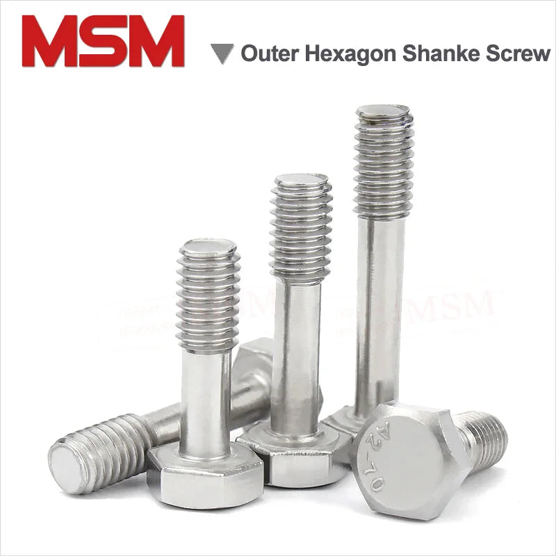 2 PCS Stainless Steel External Hexagon Screws With Waisted Shank Antiloose Captive Screw M5 M6 M8 M10 M12 M14 M16 GB838