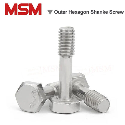 2 PCS Stainless Steel External Hexagon Screws With Waisted Shank Antiloose Captive Screw M5 M6 M8 M10 M12 M14 M16 GB838