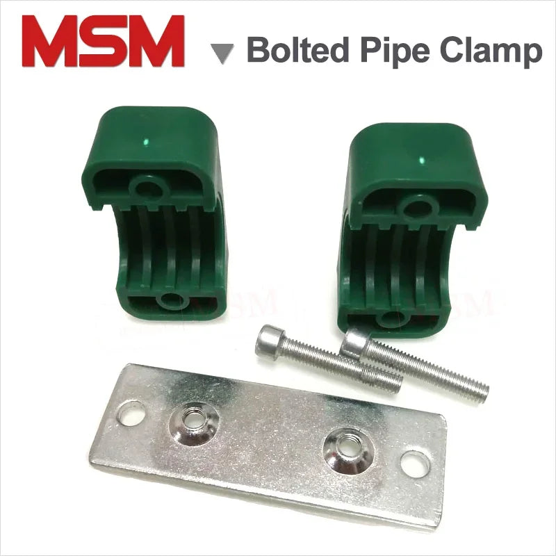 2 Pcs Light Duty Inner Hexagon Bolted Plastic Pipe Clamp With Mounting Hole Pipe Clip Tube Fastening Accessories M6~M42