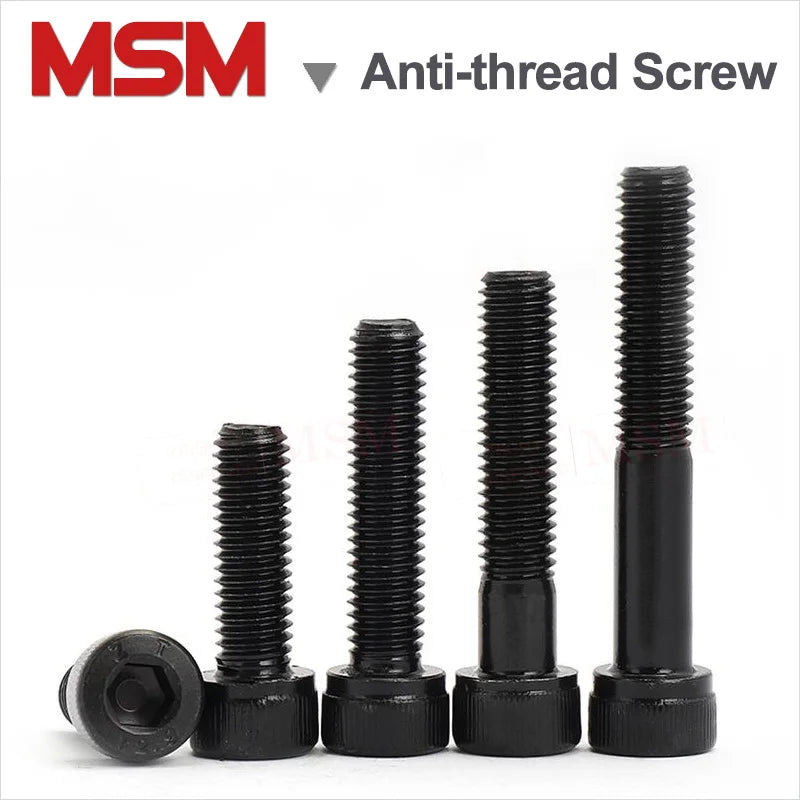 20/10/5/2 Pcs 12.9 Level DIN912 Black Hex Socket Cap Allen Anti-thread Screw Reverse Thread Bolt Left Screw M3/4/5/6/8/10/12/16