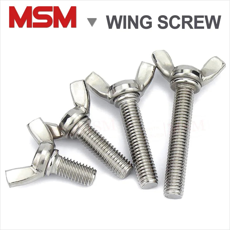 20 Pcs Stainless Steel M3 Wing Screw Butterfly Bolt Wing Bolt Hand Tighten Screws Length [6-50mm]