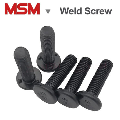 20PCS Carbon Steel High Strength Flat Round Head  3 Point Weld Bolt Projection Weld Studs M6 M8 M10 Flat Round Head Weld Screws