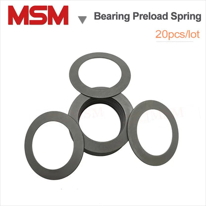 20Pcs Bearing Preload Spring Spindle Clearance Compression Spring Washer Disc Spring Washer 6/7/8/9/10/12/14/17/20/22/25/30/35