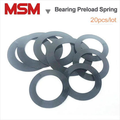 20Pcs Bearing Preload Spring Spindle Clearance Compression Spring Washer Disc Spring Washer 6/7/8/9/10/12/14/17/20/22/25/30/35